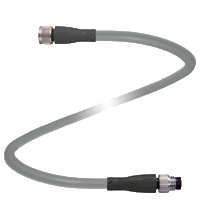 Pepperl&plus;Fuchs M8 to M8 Cordset; Female Straight to Male Straight; 4-Pin; 4-Wire to 4-Pin; 1m PUR Cable